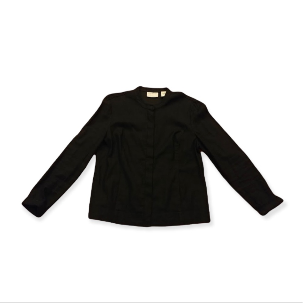 SOLD 🚨 Hugo Buscati collection jacket blazer Sz 12 black long sleeve zip front - Picture 5 of 6